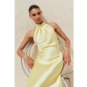 NWT ZARA HALTER W/ OPEN BACK MIDI DRESS